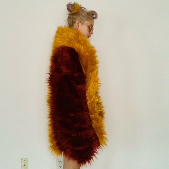 Groovy two-tone fur coat - Picture 4 of 9